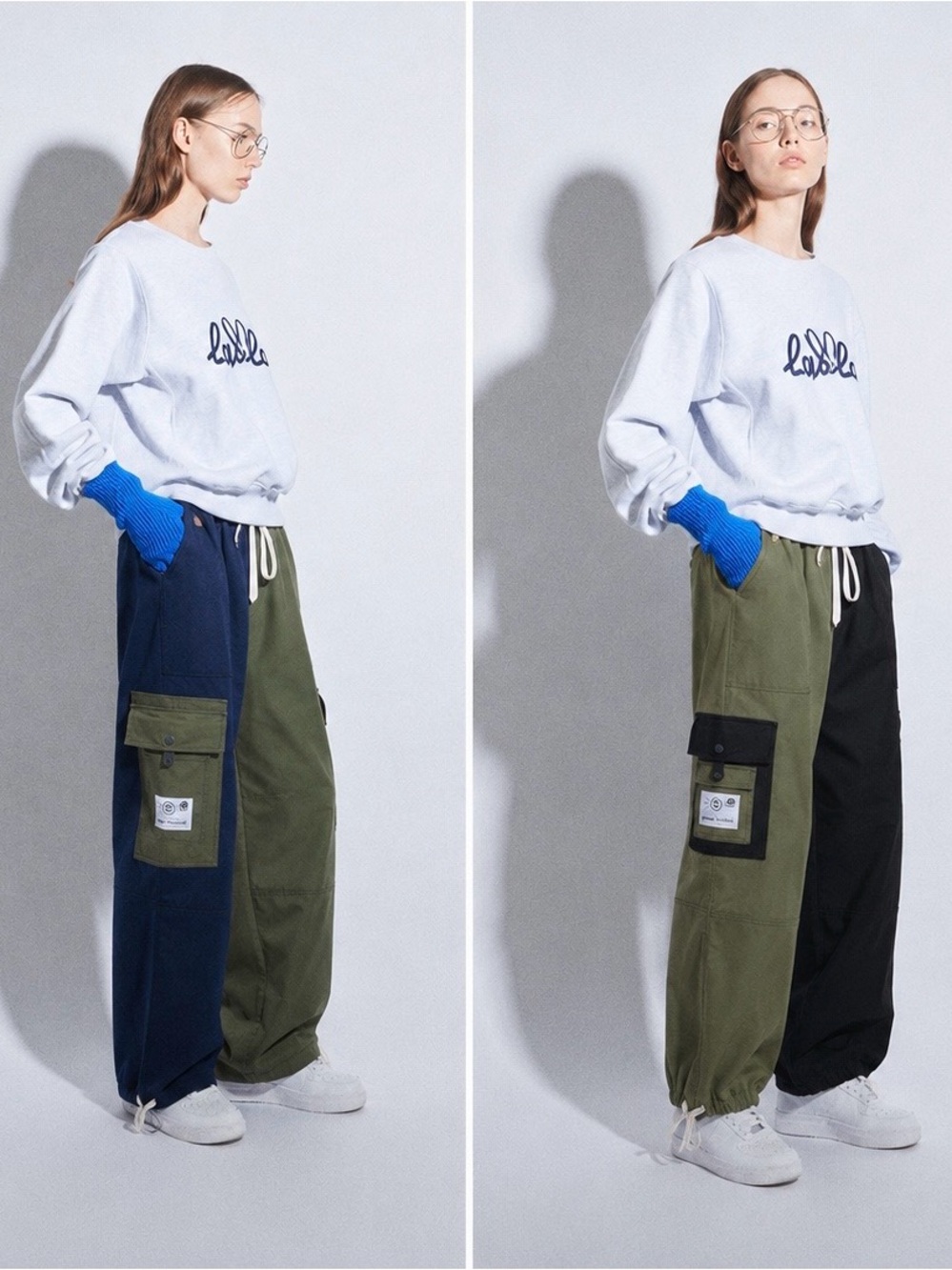TYAKASHA Cargo Pants Rare Discontinued Wide Leg Color Block Designer Utility